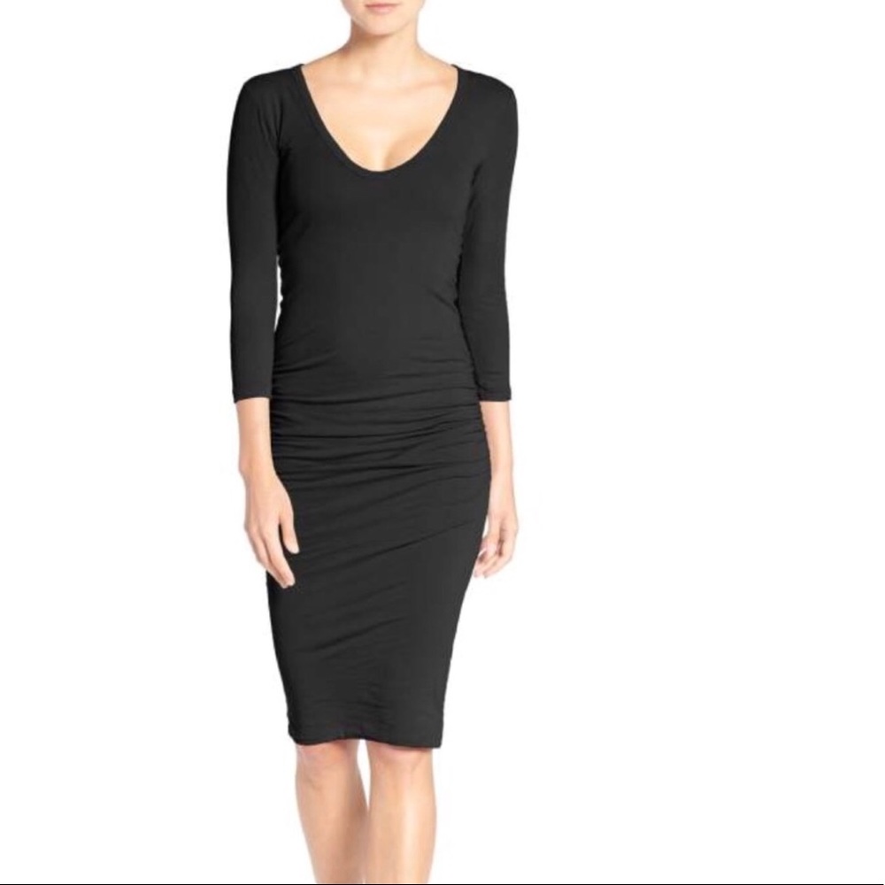 JAMES PERSE black soft cotton dress size 1